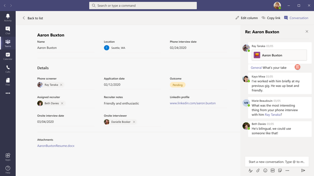 Listas Microsoft Teams