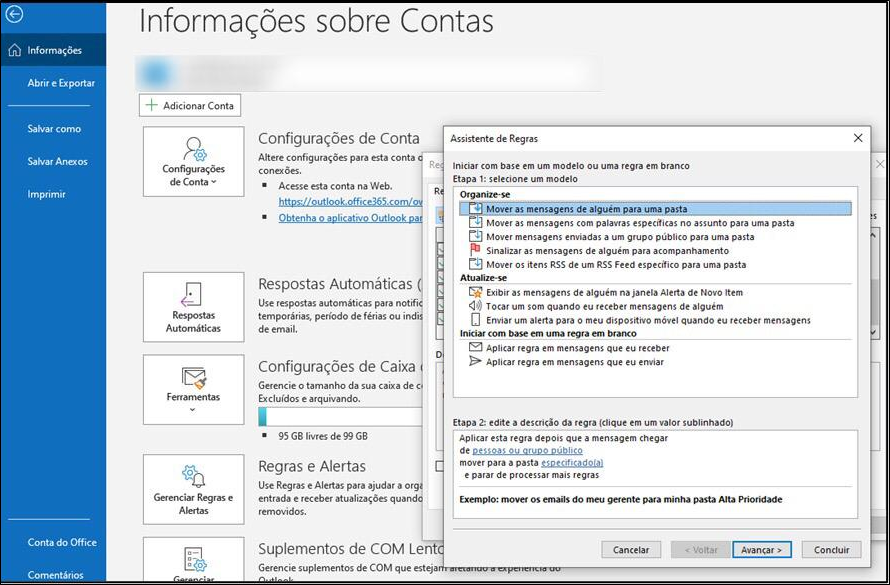 Outlook celular e PC