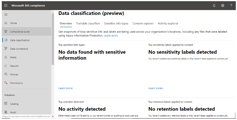 Microsoft 365 Compliance Center